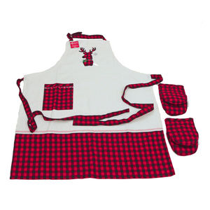 NWT Camp Christmas Apron and Pot Grabbers 3 Piece Set